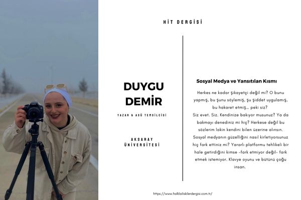Sosyal Medya ve Yansıtılan Kısmı