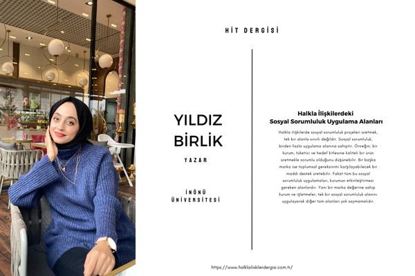 Halkla İlişkilerdeki Sosyal Sorumluluk Uygulama Alanları