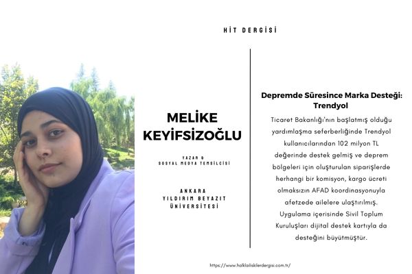 Depremde Süresince Marka Desteği: Trendyol